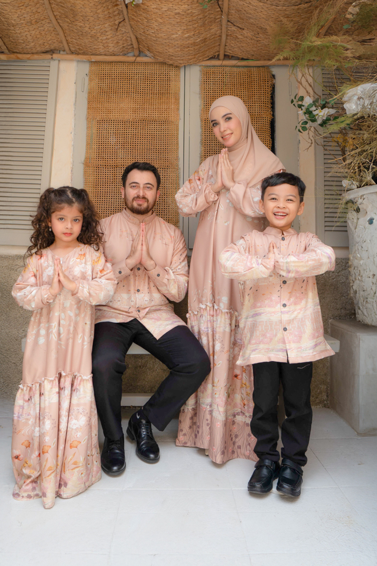 Rumah Senja Dress Mom Family Set | Sarimbit Lebaran - JR25.1 Mocca
