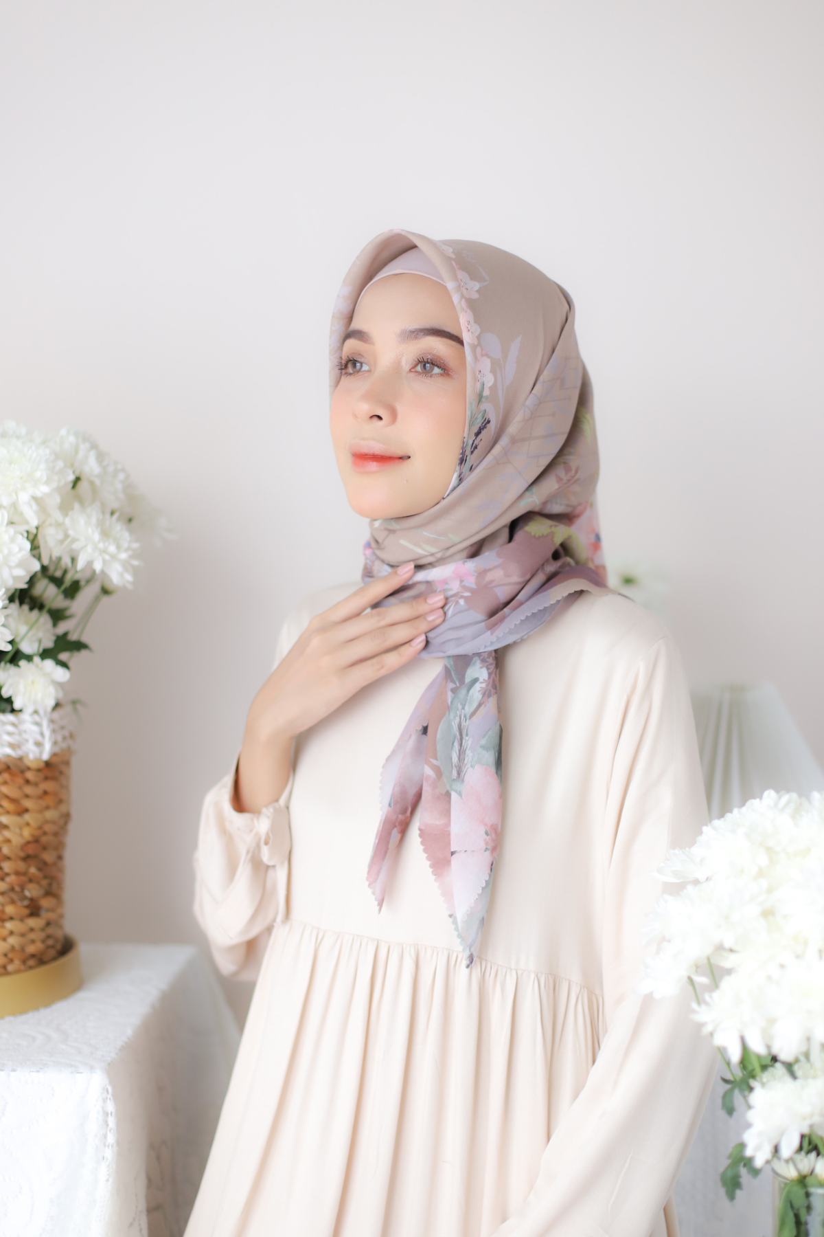 Fresia Scarf Premium Voal - PF31.7 Tan