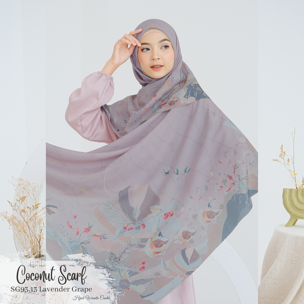 Coconut Scarf - SG93.13 Lavender Grape