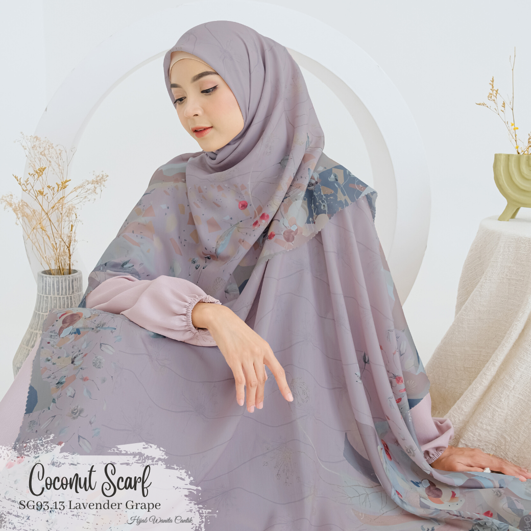 Coconut Scarf - SG93.13 Lavender Grape