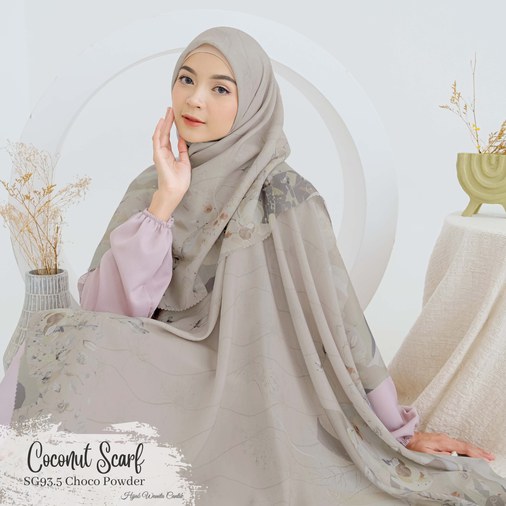 [ BUY 3 GET 1 FREE HIJAB ] Coconut Scarf - SG93.5 Choco Powder