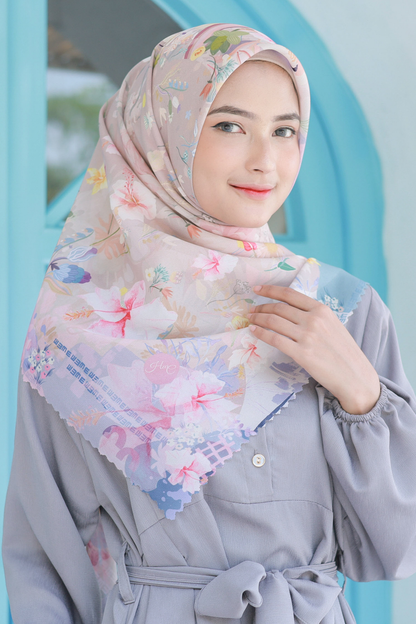 Hibi - Scarf Square Premium Polycotton - Moccarina - SH94.10
