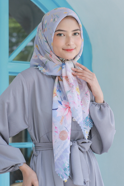 Hibi - Scarf Square Premium Polycotton - Lilac - SH94.6