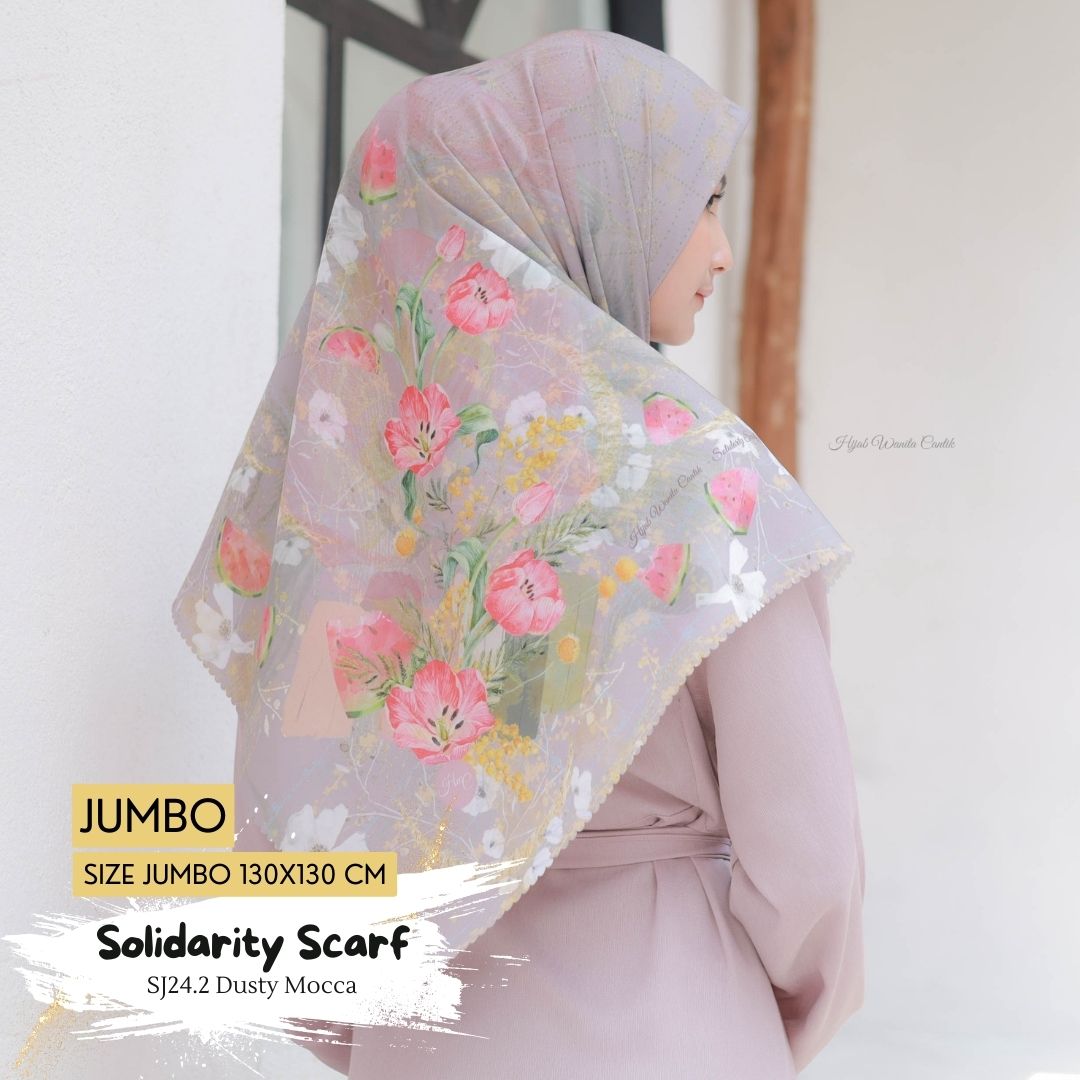 [BELI 3 GRATIS 1] Solidarity Scarf JUMBO - SJ24.2 Dusty Mocca