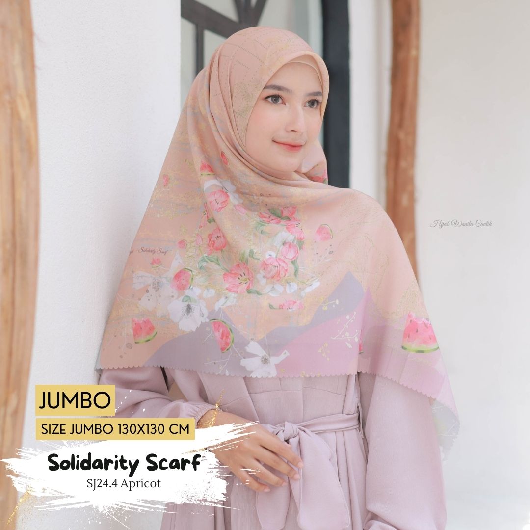 [BELI 3 GRATIS 1] Solidarity Scarf JUMBO - SJ24.4 Apricot