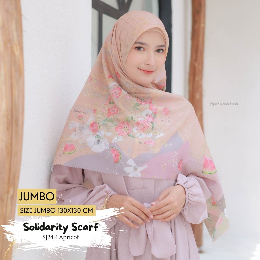 [BELI 3 GRATIS 1] Solidarity Scarf JUMBO - SJ24.4 Apricot