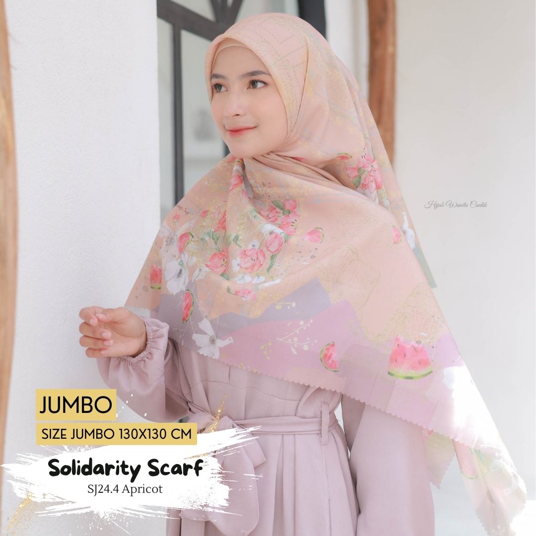 [BELI 3 GRATIS 1] Solidarity Scarf JUMBO - SJ24.4 Apricot