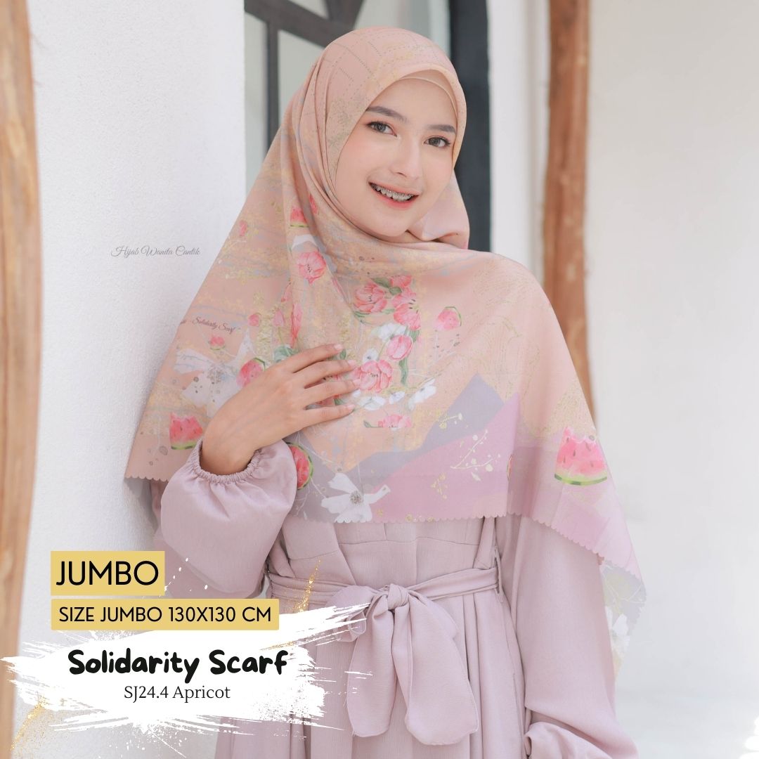 [BELI 3 GRATIS 1] Solidarity Scarf JUMBO - SJ24.4 Apricot