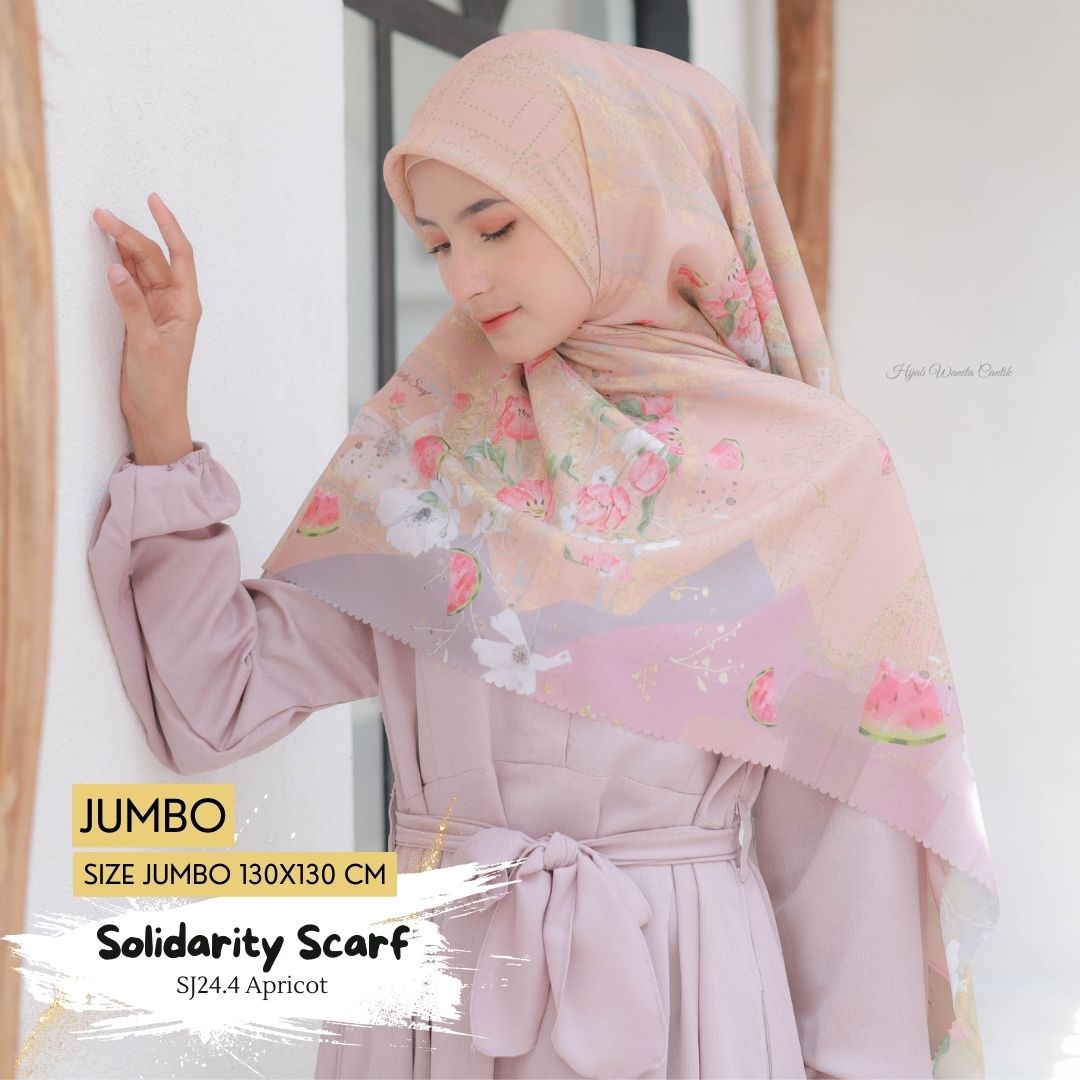 [BELI 3 GRATIS 1] Solidarity Scarf JUMBO - SJ24.4 Apricot