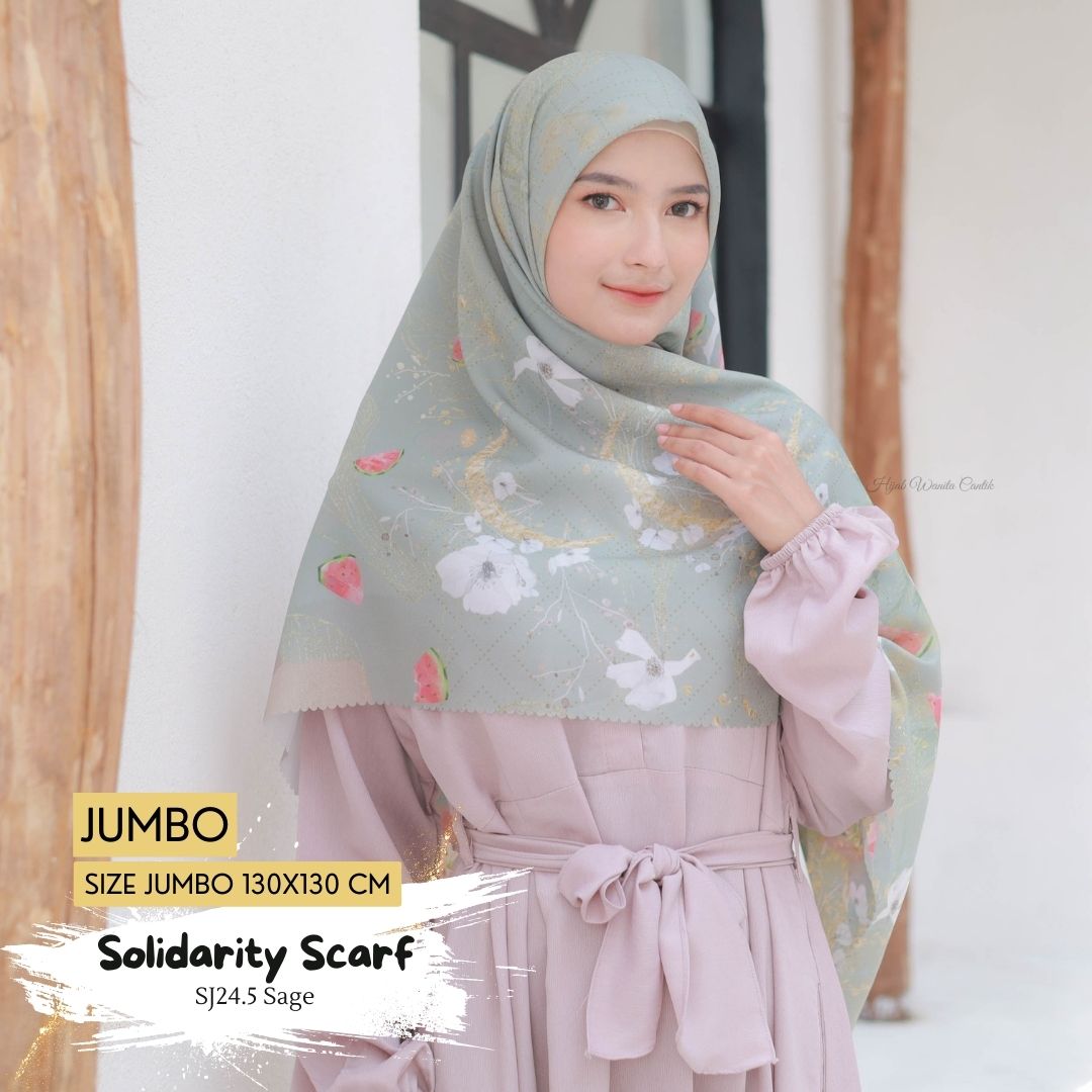 [BELI 3 GRATIS 1] Solidarity Scarf JUMBO - SJ24.5 Sage