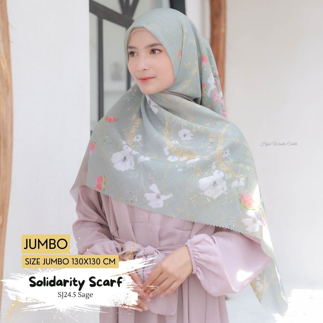 [BELI 3 GRATIS 1] Solidarity Scarf JUMBO - SJ24.5 Sage