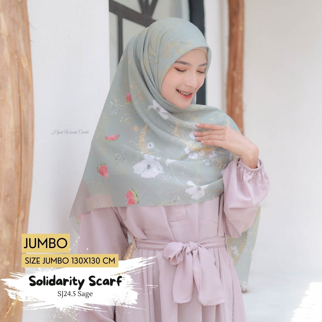 [BELI 3 GRATIS 1] Solidarity Scarf JUMBO - SJ24.5 Sage