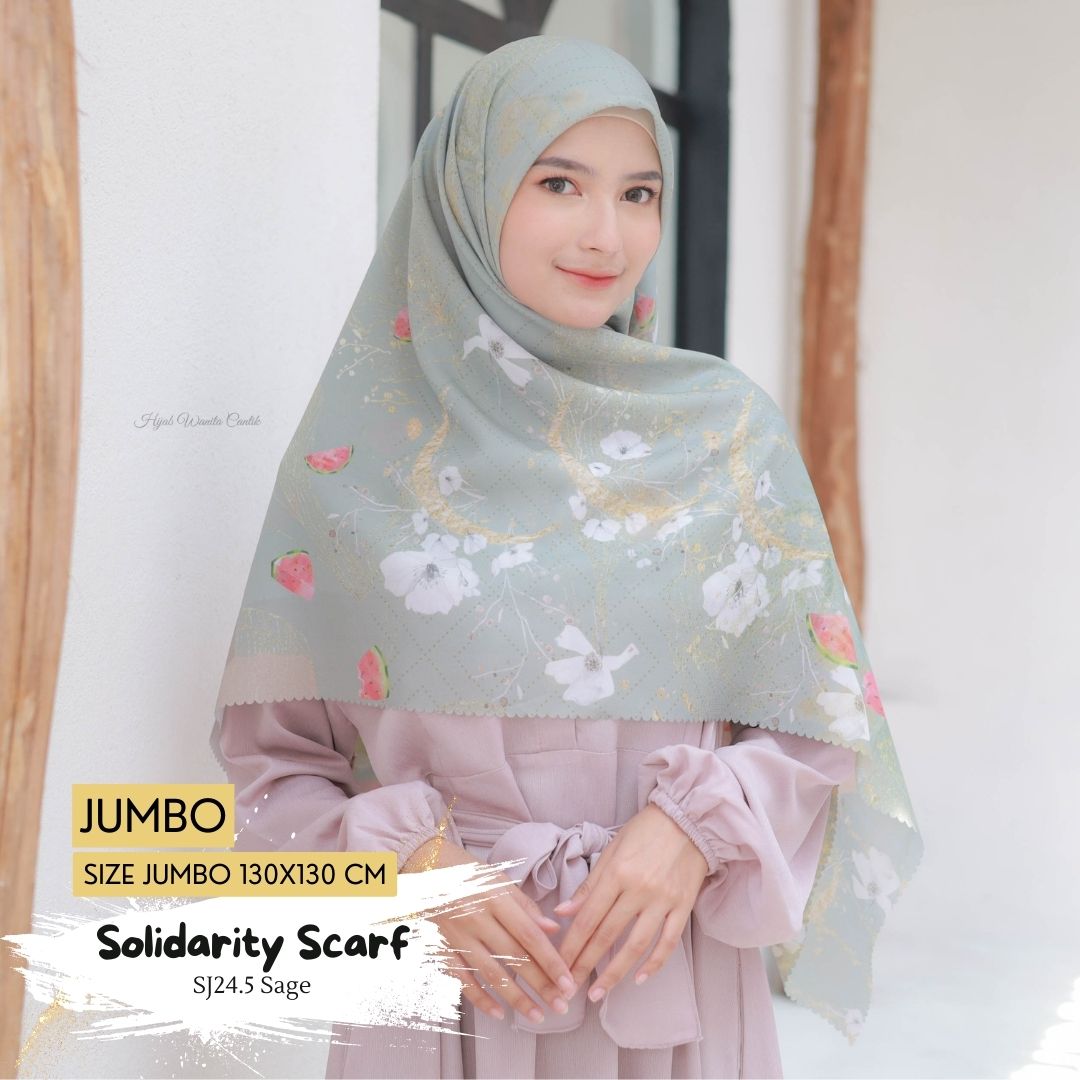 [BELI 3 GRATIS 1] Solidarity Scarf JUMBO - SJ24.5 Sage