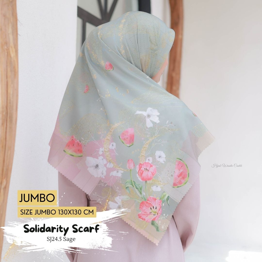 [BELI 3 GRATIS 1] Solidarity Scarf JUMBO - SJ24.5 Sage