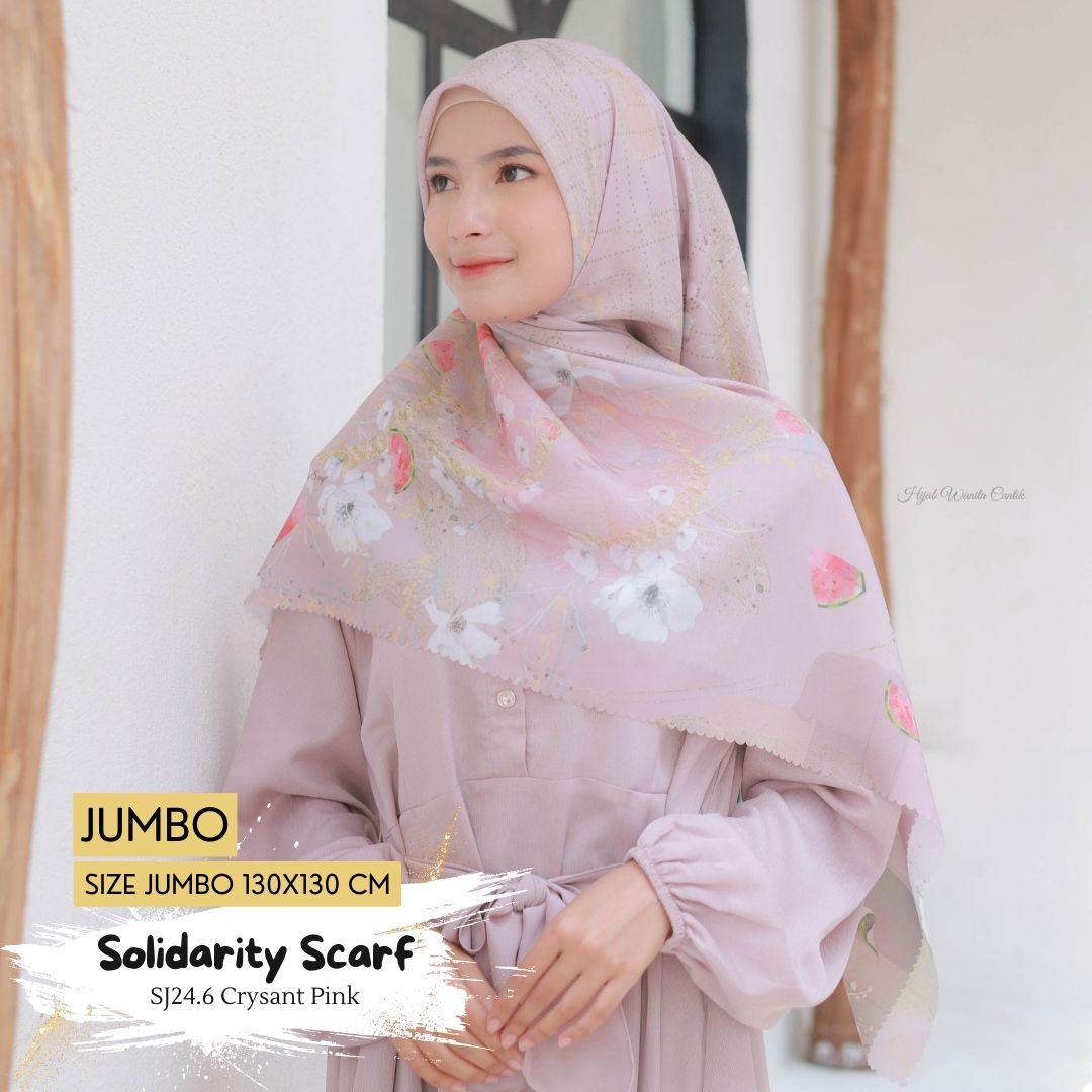 [BELI 3 GRATIS 1] Solidarity Scarf JUMBO - SJ24.6 Crysant Pink