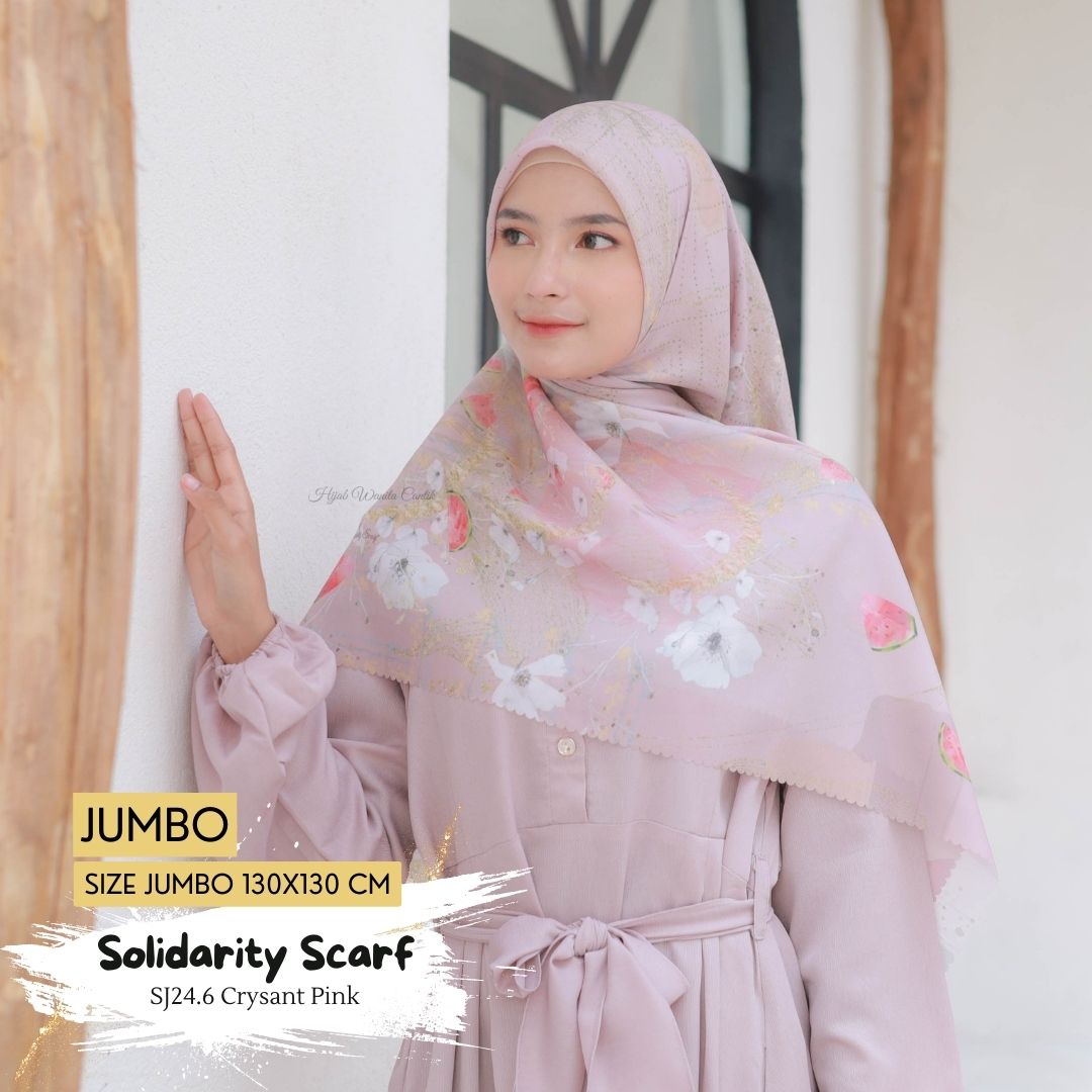 [BELI 3 GRATIS 1] Solidarity Scarf JUMBO - SJ24.6 Crysant Pink