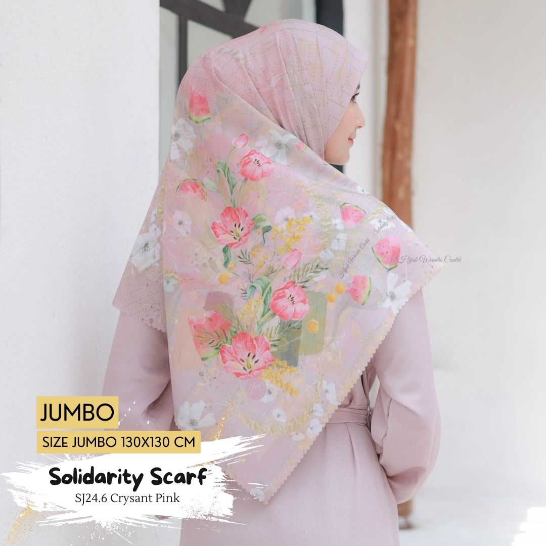 [BELI 3 GRATIS 1] Solidarity Scarf JUMBO - SJ24.6 Crysant Pink