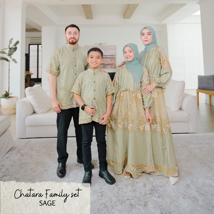 [CLEARANCE SALE] Chatara Dress Anak - CC22.4 Sage