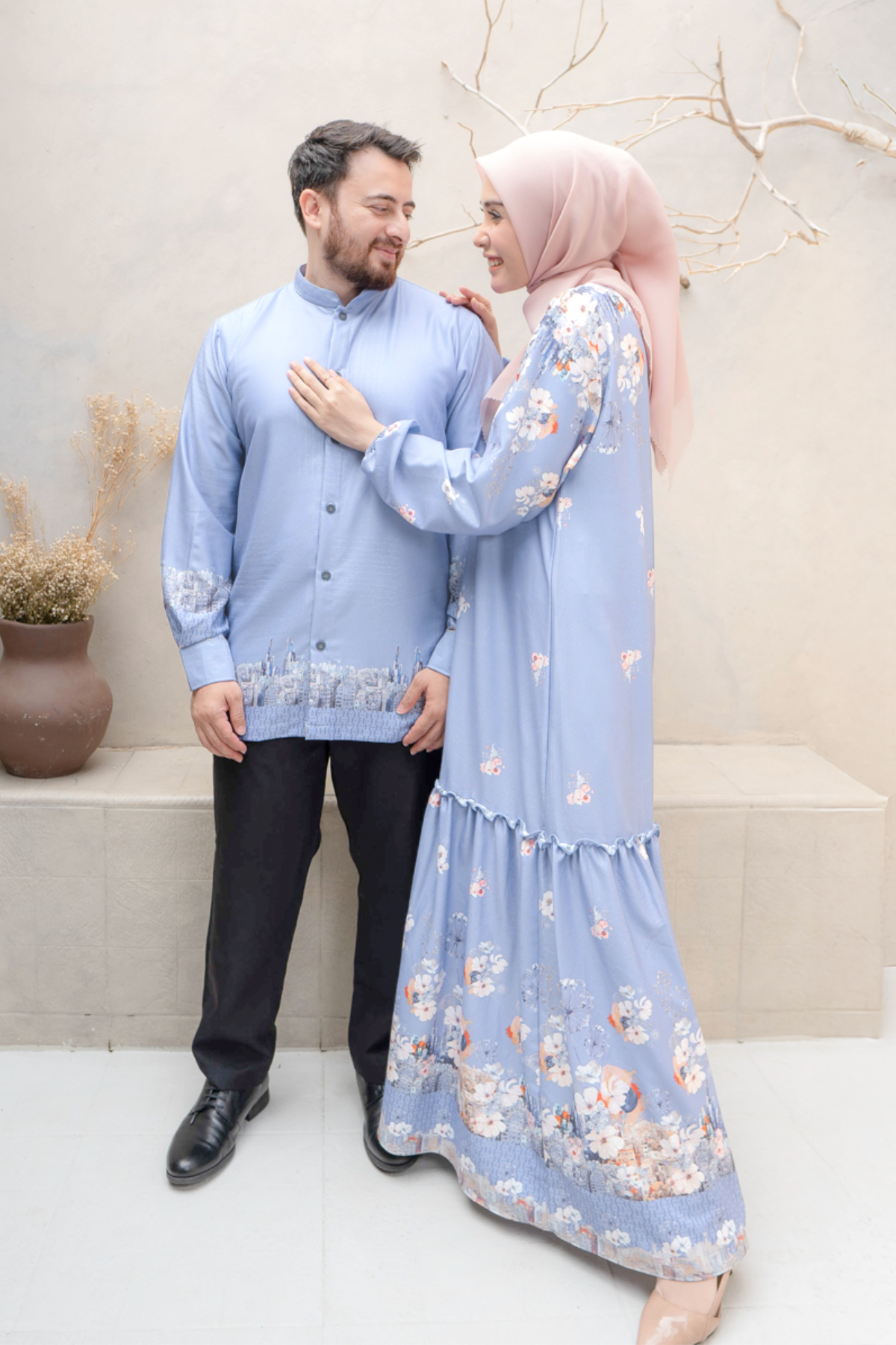 Riuh Kota Family Set - Soft Blue
