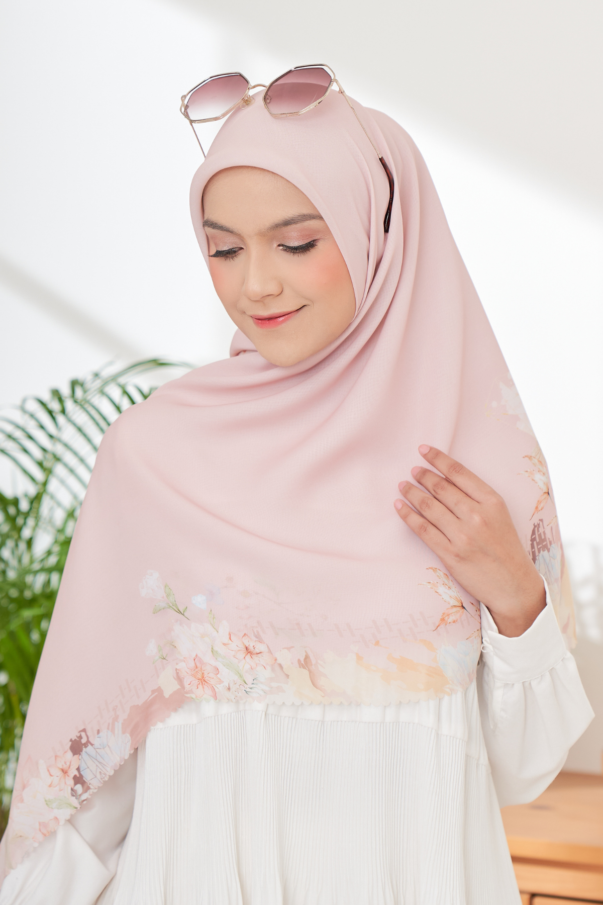 Diamond - Scarf Square Premium Polycotton XL | Sweet Pink - JN07.8