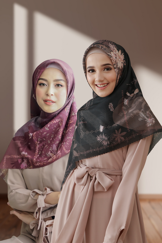 [DISKON AMBYAR] Last Stock Scarf Motif Hijabwanitacantik Series Hijab Kerudung Printing Motif