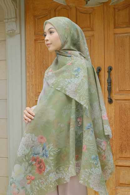 Apple - Scarf Square British Voal - Lime - VAS3.7