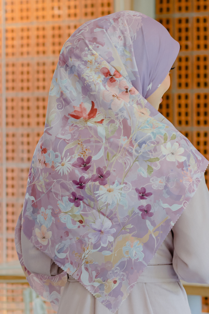 [ BUY 3 GET 1 FREE HIJAB ] Verbena - Scarf Square Premium Polycotton XL - Mangostine - VJ26.10