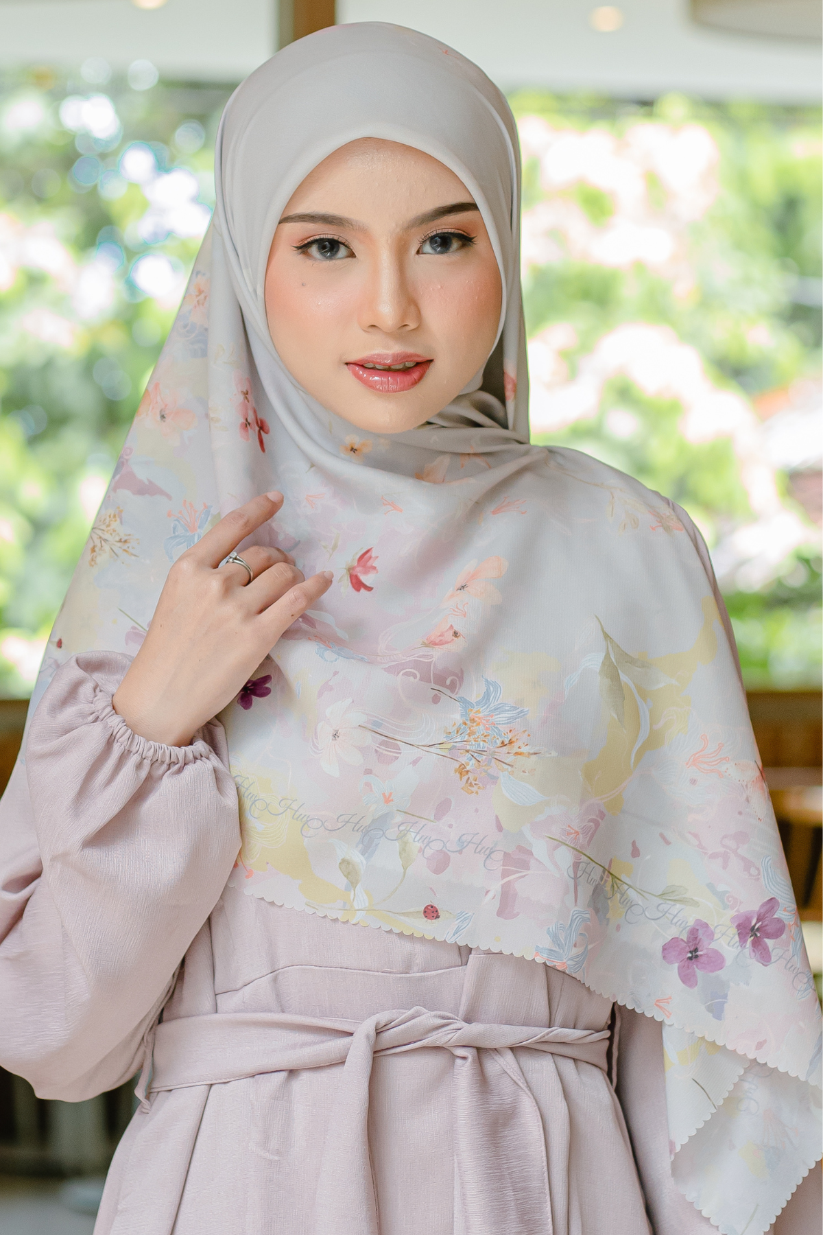 [ BUY 3 GET 1 FREE HIJAB ] Verbena - Scarf Square Premium Polycotton XL - Hazel - VJ26.11