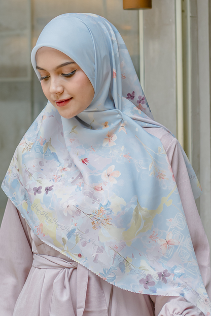 [ BUY 3 GET 1 FREE HIJAB ] Verbena - Scarf Square Premium Polycotton XL -  Grey - VJ26.12