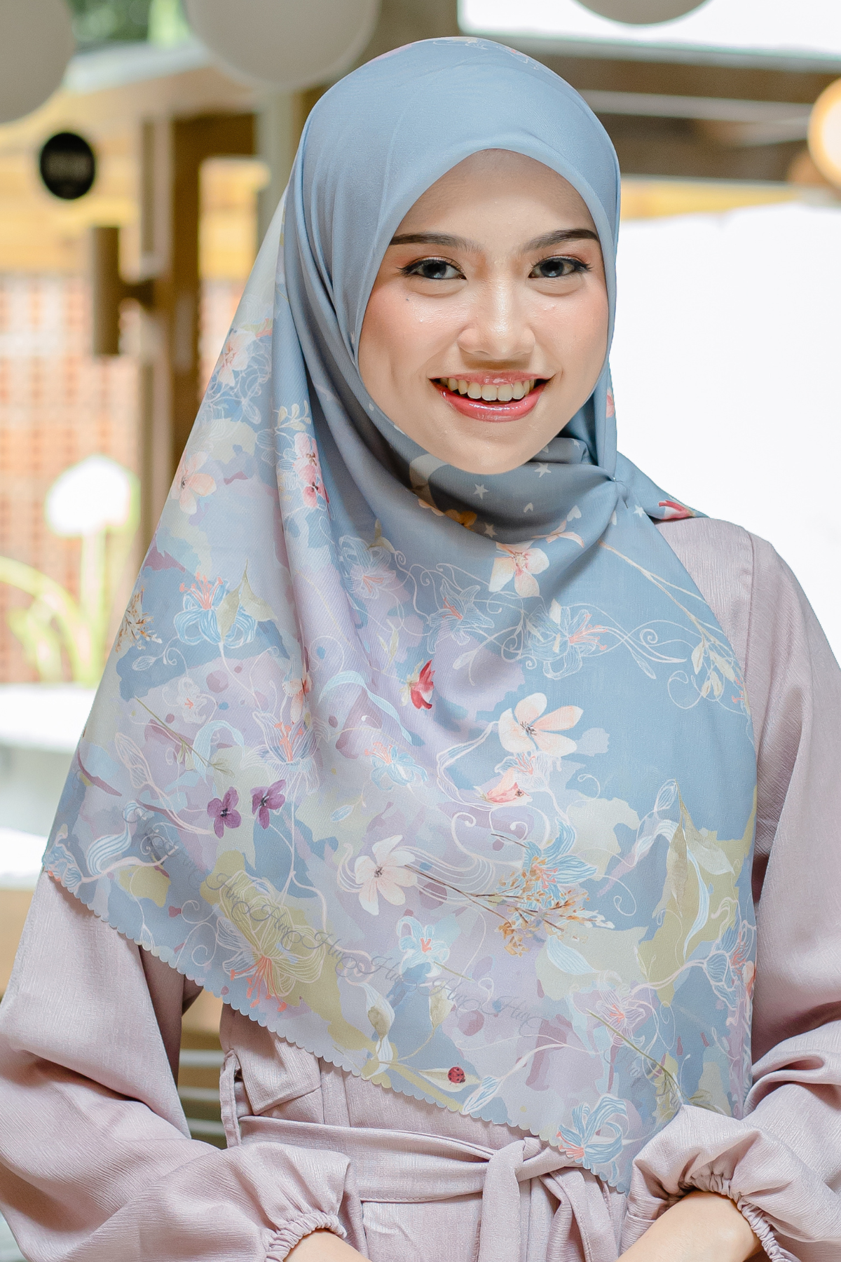 [ BUY 3 GET 1 FREE HIJAB ] Verbena - Scarf Square Premium Polycotton XL - Ash Grey - VJ26.15
