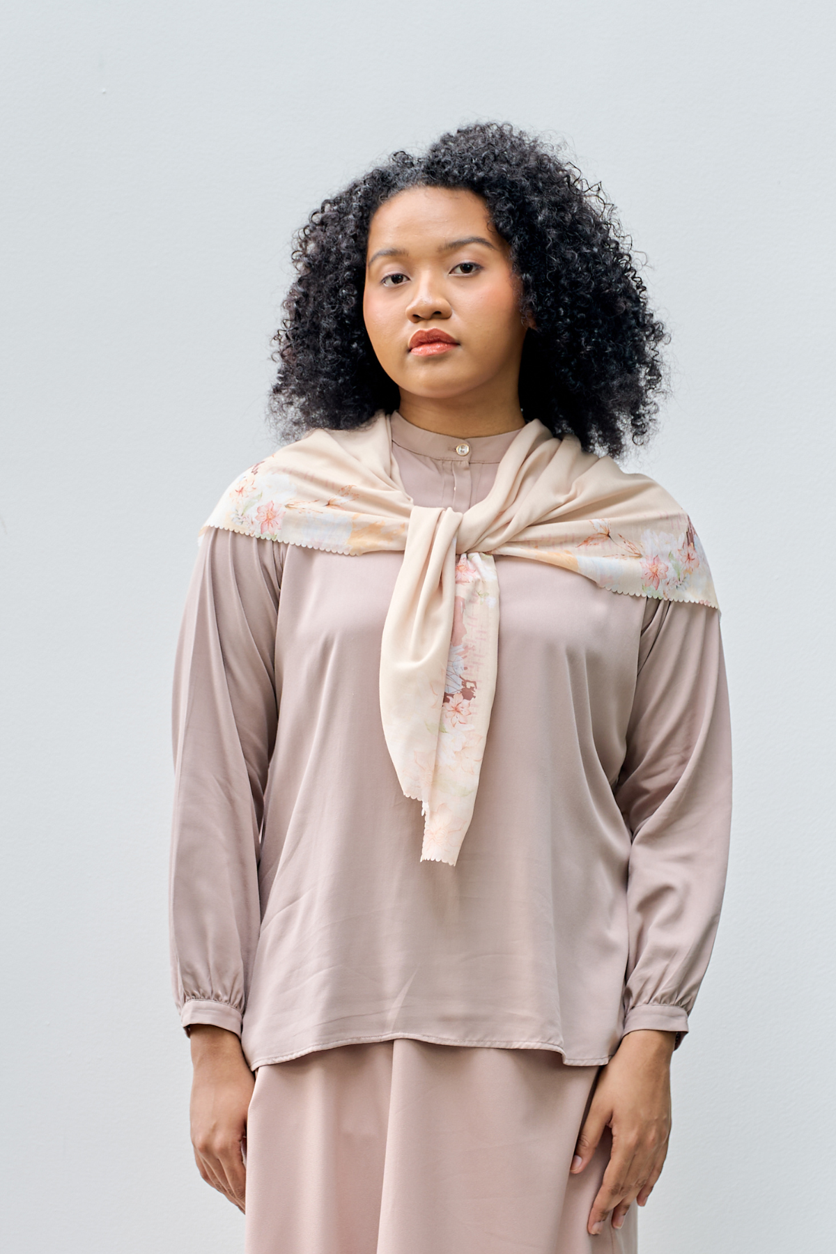 Tiva - Shirt Blouse Cotton Premium - Mocca - VL07.3