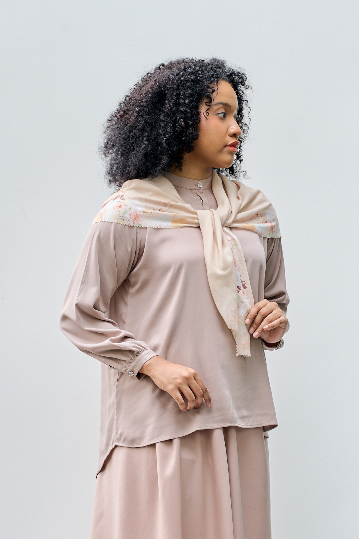 Tiva - Shirt Blouse Cotton Premium - Mocca - VL07.3