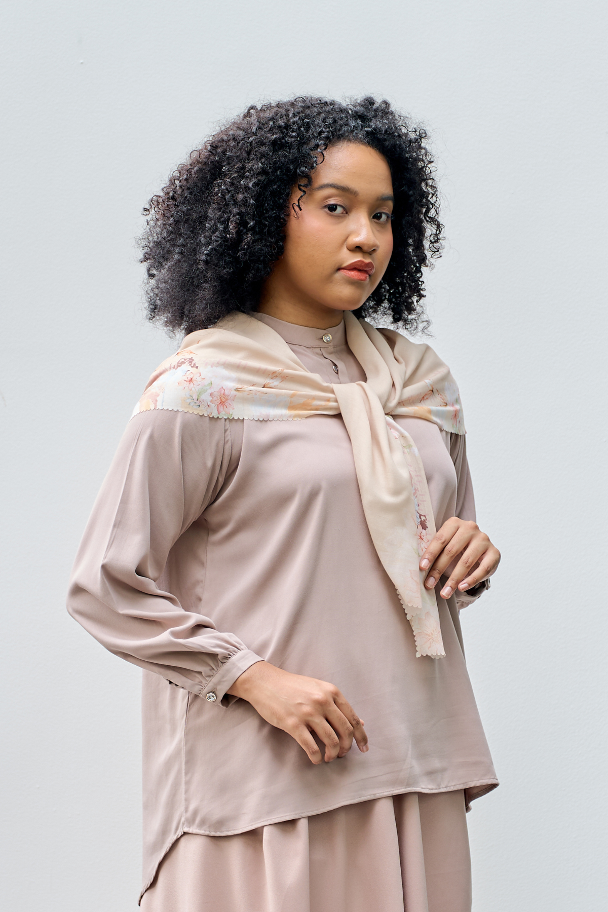 Tiva - Shirt Blouse Cotton Premium - Mocca - VL07.3