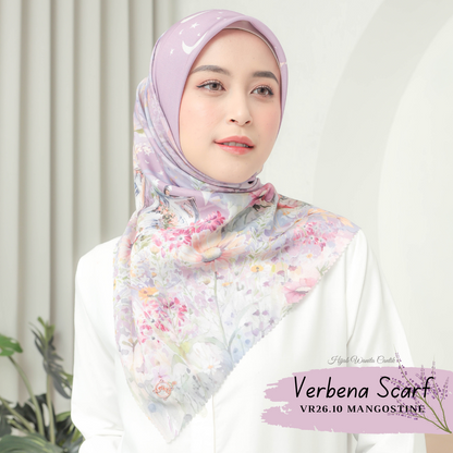 [ BUY 3 GET 1 FREE HIJAB ] Verbena - Scarf Square British Voal - Mangostine - VR26.10