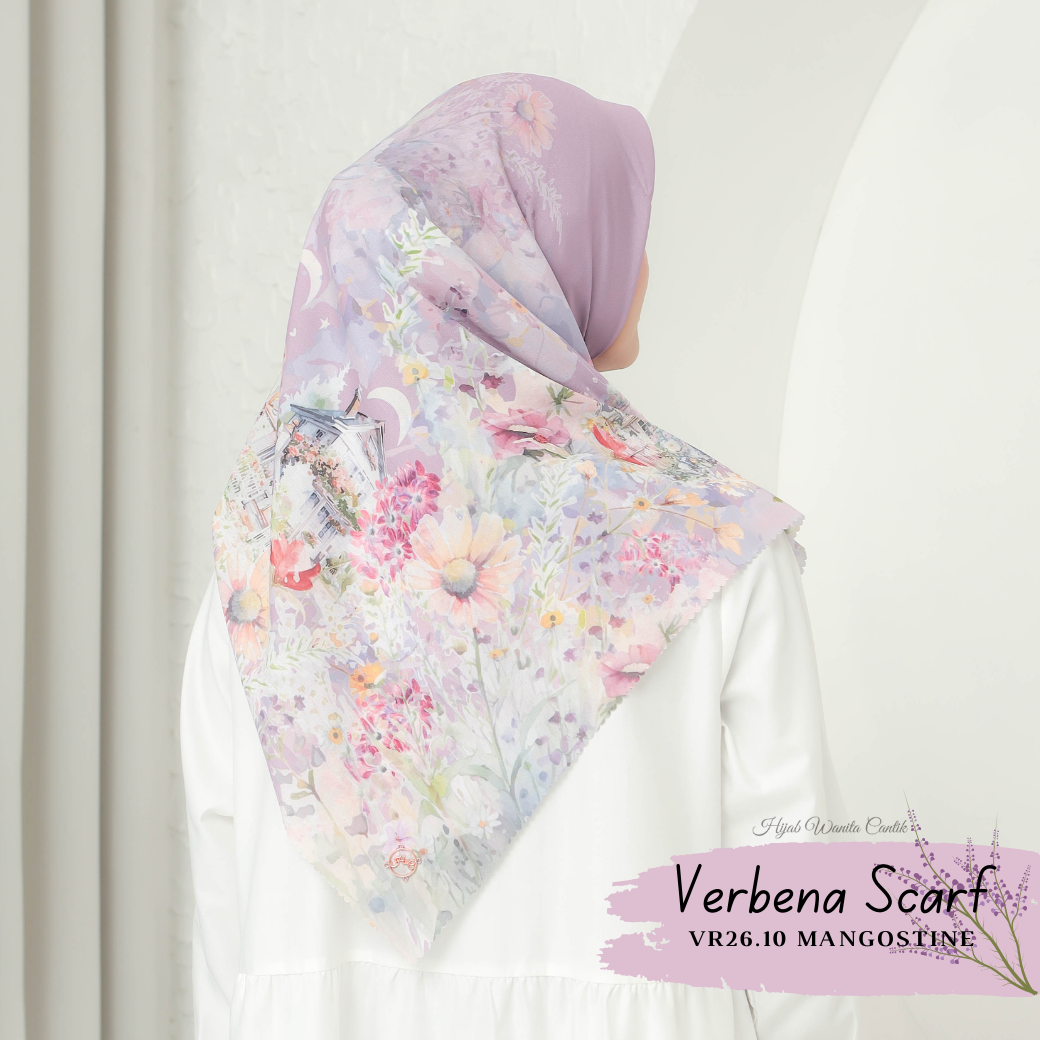 [ BUY 3 GET 1 FREE HIJAB ] Verbena - Scarf Square British Voal - Mangostine - VR26.10