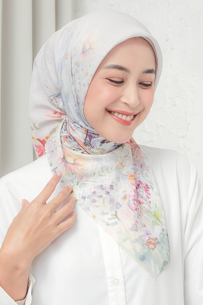[ BUY 3 GET 1 FREE HIJAB ] Verbena - Scarf Square British Voal -  Hazel - VR26.11