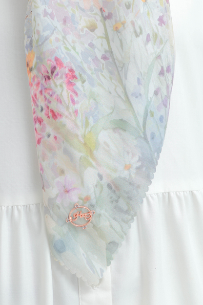 [ BUY 3 GET 1 FREE HIJAB ] Verbena - Scarf Square British Voal - Ash Grey - VR26.15