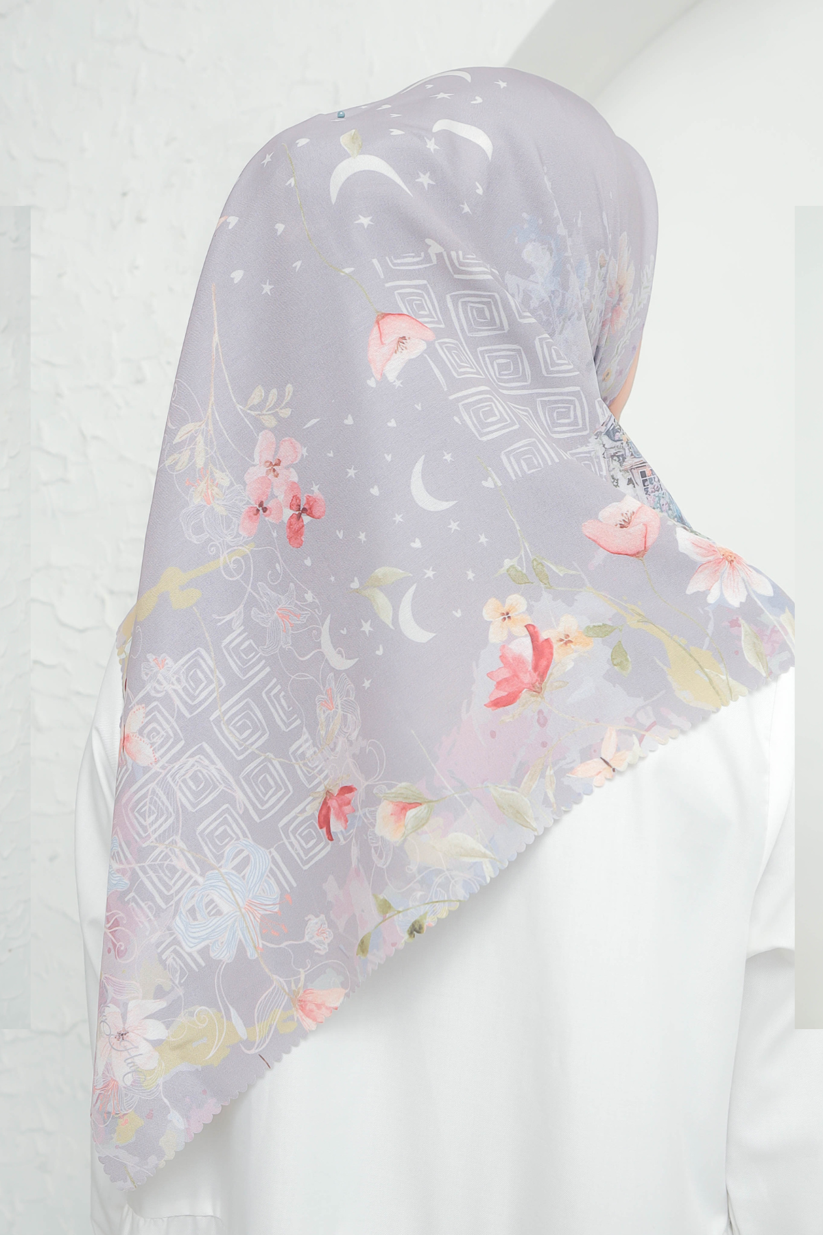 [ BUY 3 GET 1 FREE HIJAB ] Verbena - Scarf Square British Voal - Mauvy - VR26.9