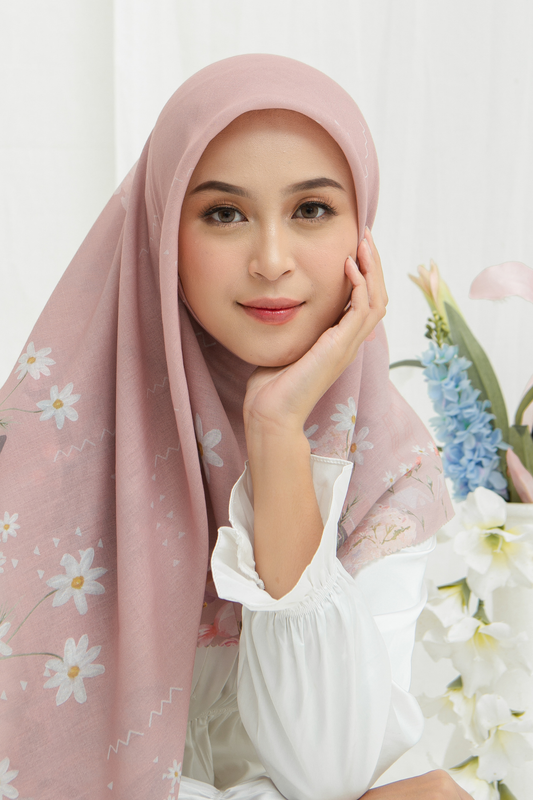 Sweet - Scarf Square British Voal - Rose - WIN6.10