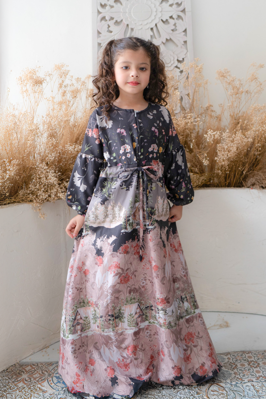 Wana Dress Anak Family Set | Sarimbit Lebaran - WN24.1 - Black