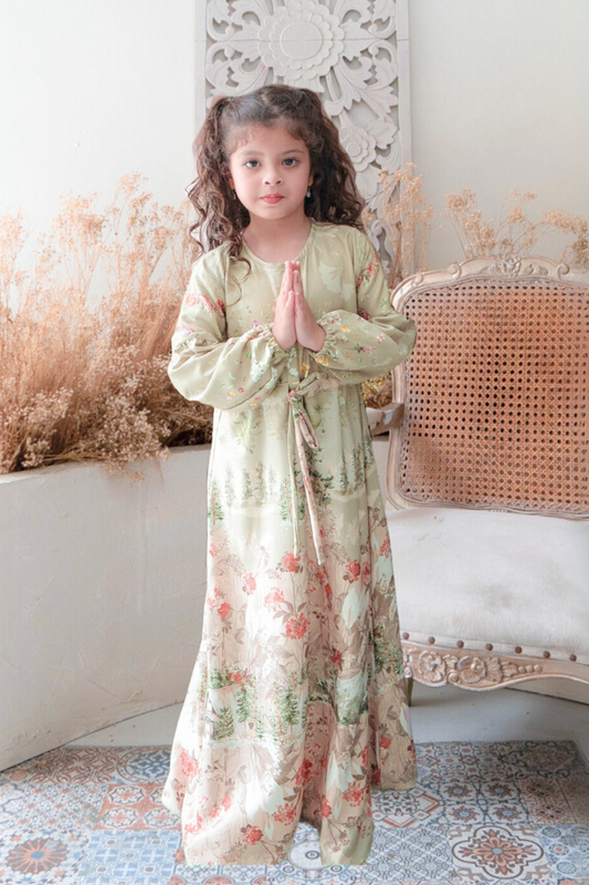 Wana Dress Anak Family Set | Sarimbit Lebaran - WN24.4 - Olive