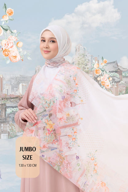 [ BUY 3 GET 1 FREE HIJAB ] Tangerine Scarf Jumbo - TJ16.4 Winter White