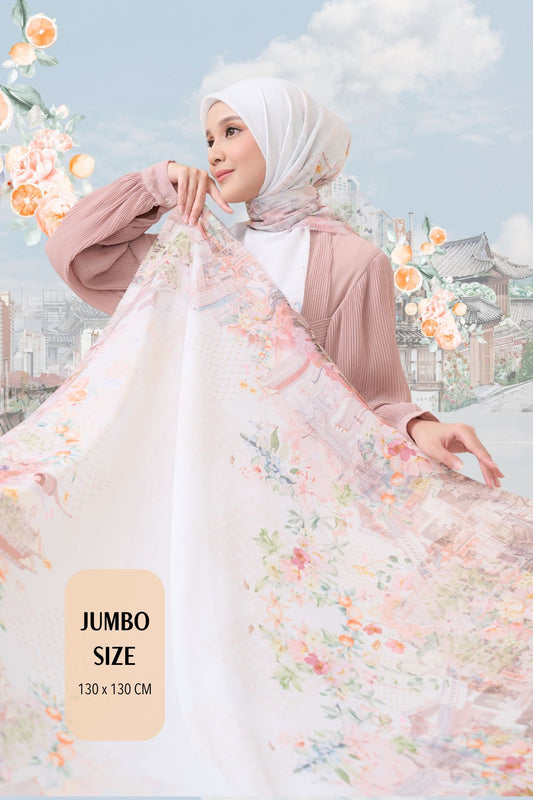 [ BUY 3 GET 1 FREE HIJAB ] Tangerine Scarf - ST16.4 TV16.4 TJ16.4 Winter White