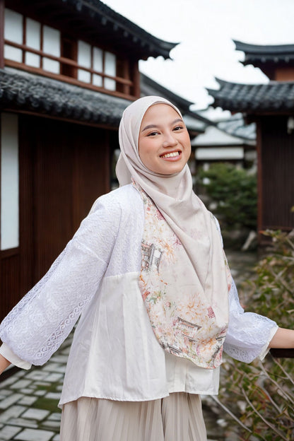 [ BUY 3 GET 1 FREE HIJAB ] Malaya Ohayo - MO55.2 Yuki White