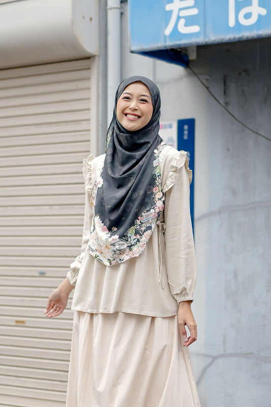 [ BUY 3 GET 1 FREE HIJAB ] Malaya Ohayo - MO55.1 Yama Black