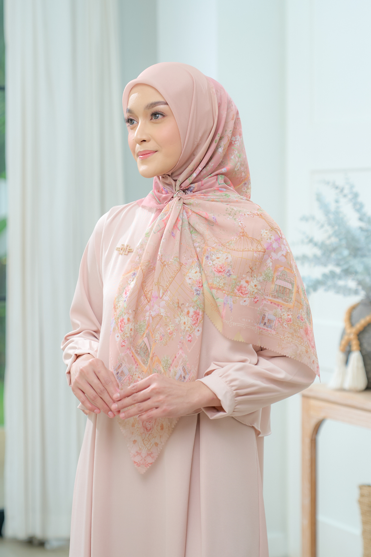 Nuri Scarf - NU33.9 NY33.9 NH33.9 Yellow Peach