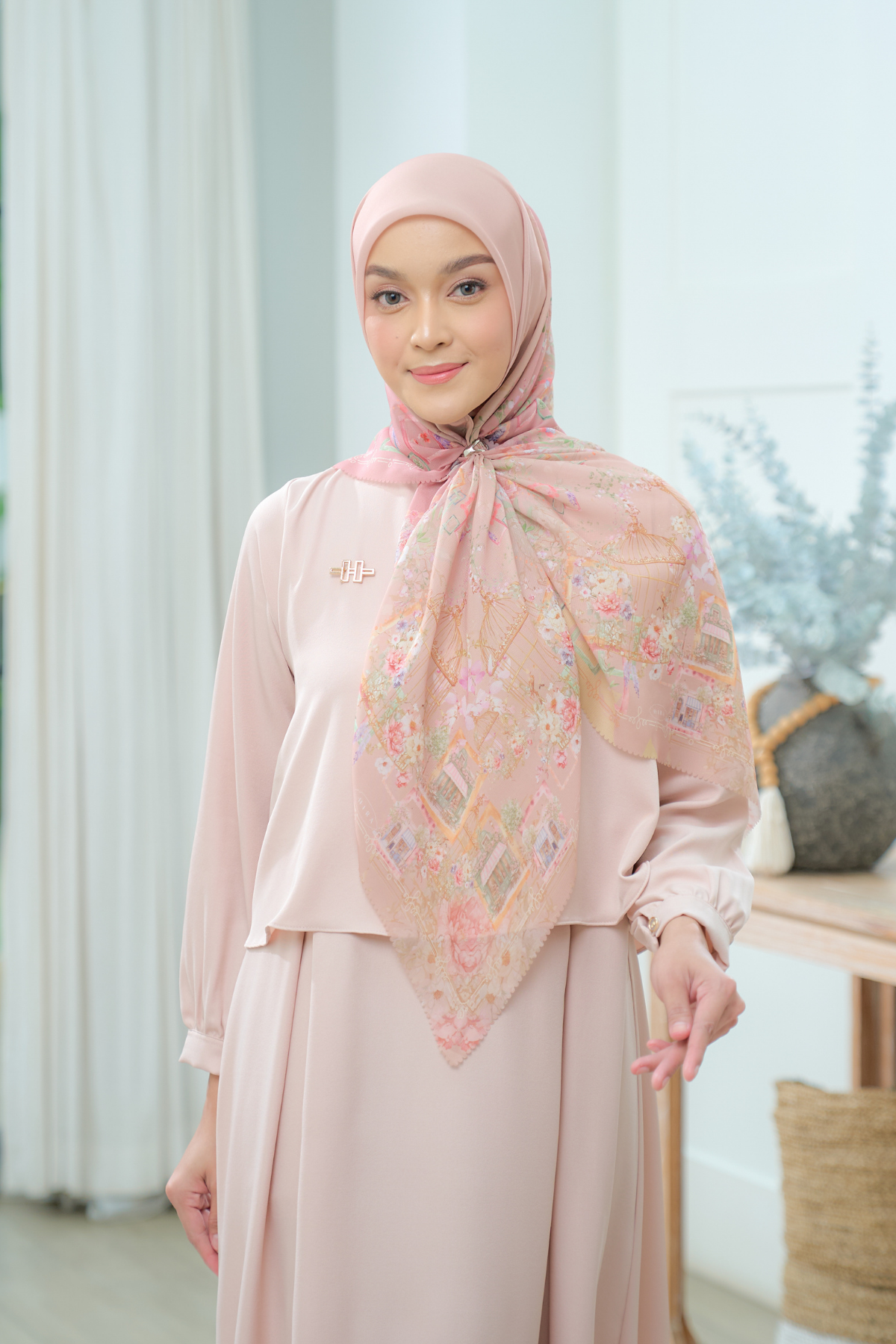 Nuri Scarf - NU33.9 NY33.9 NH33.9 Yellow Peach