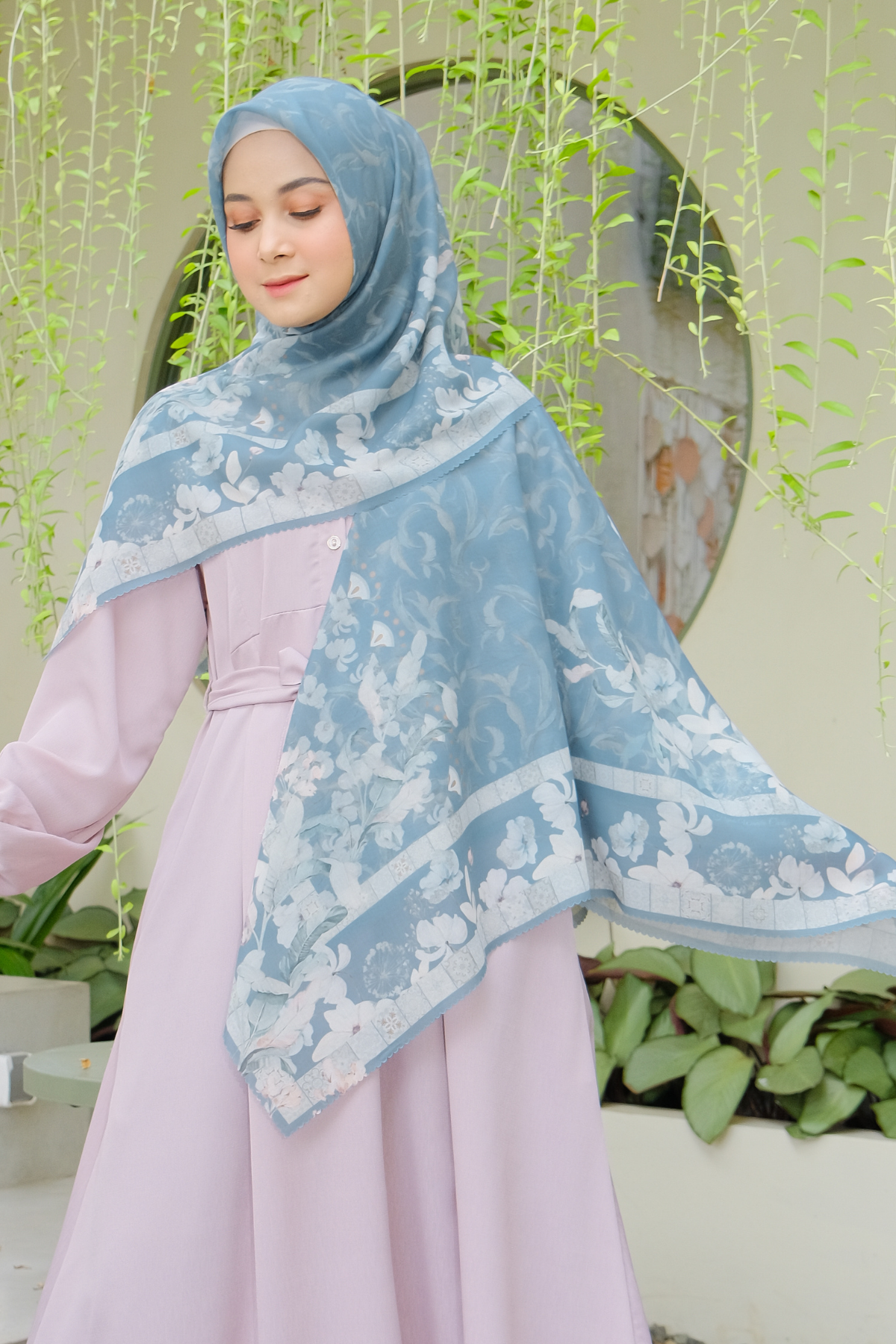 Zalya - Scarf Square Icy Voal - Shadow Grey - ZY25.10