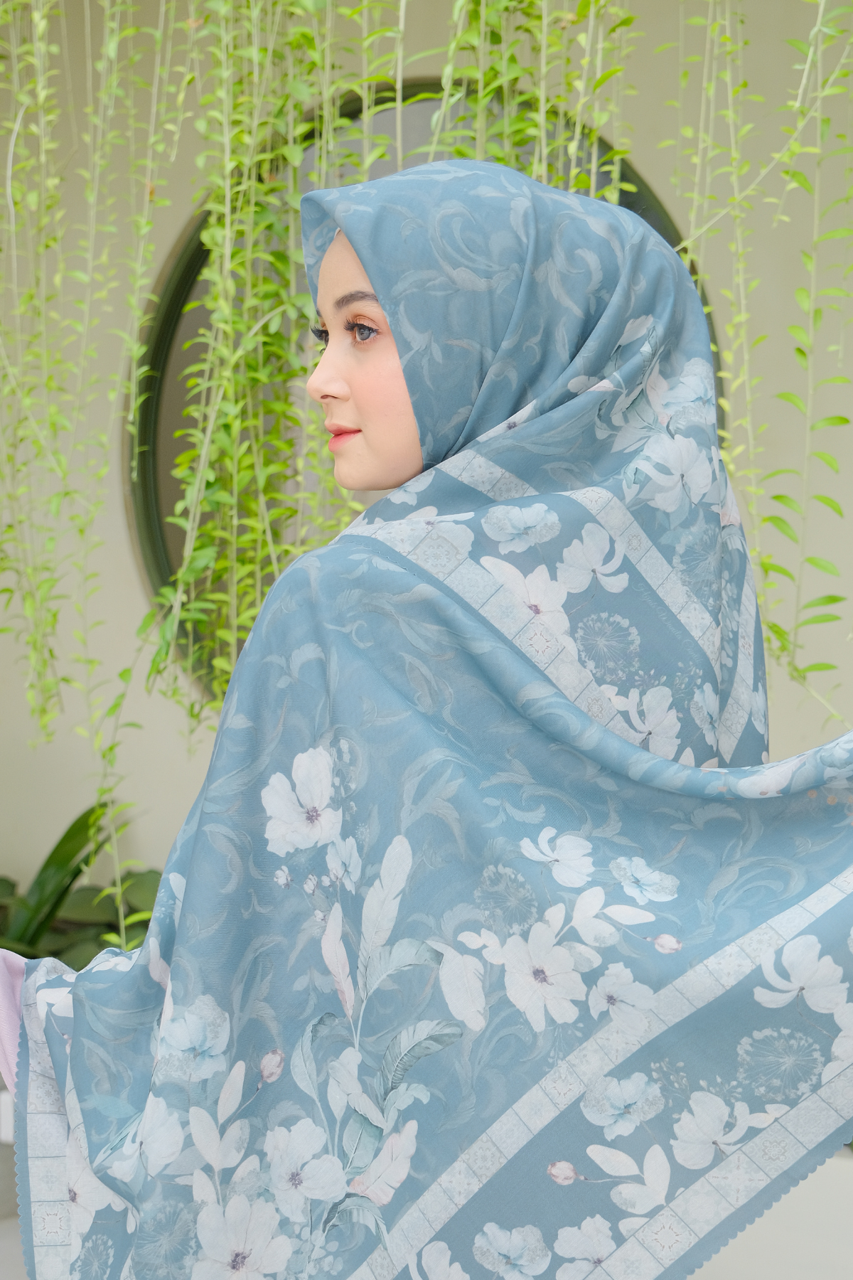 Zalya - Scarf Square Icy Voal - Shadow Grey - ZY25.10