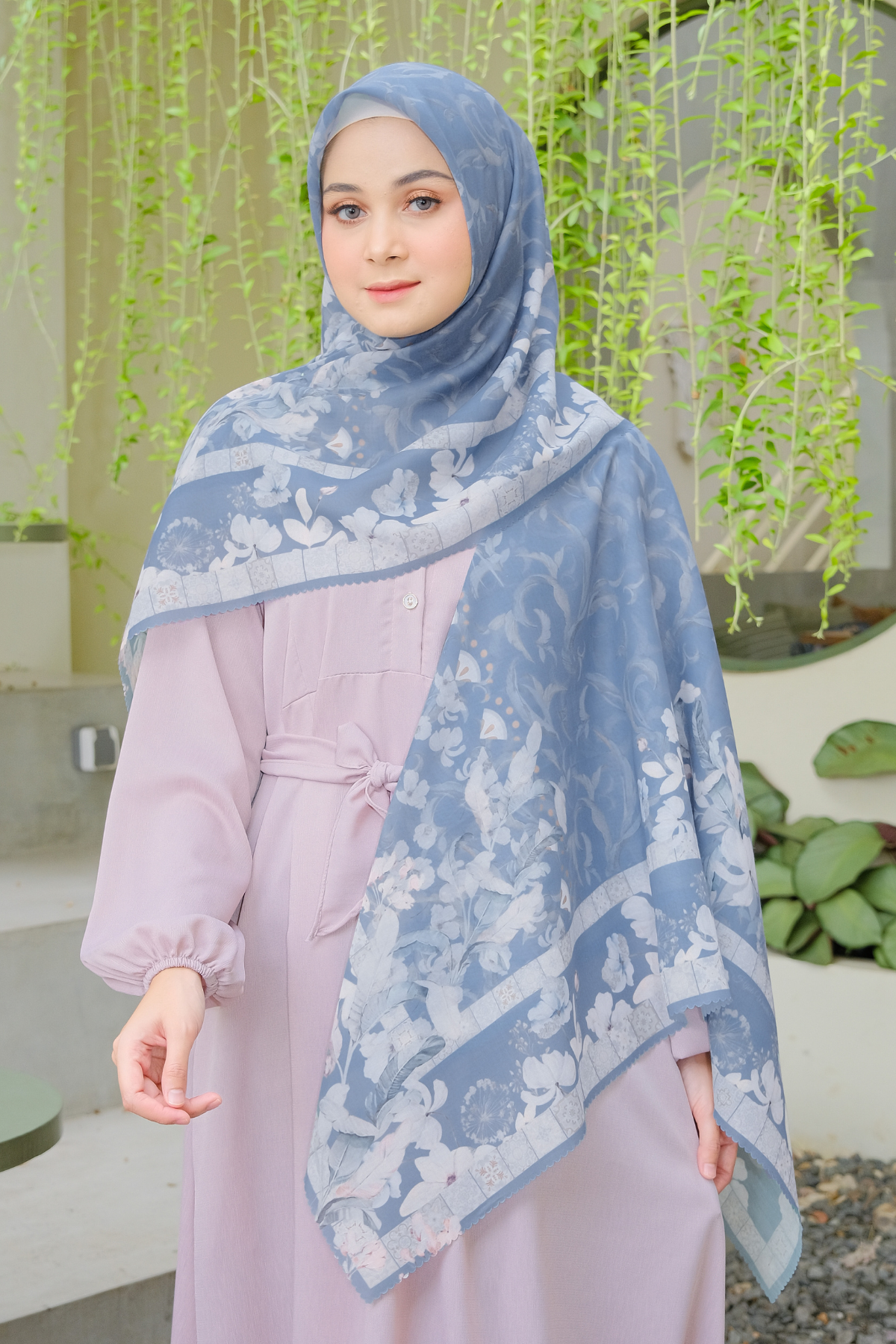 Zalya - Scarf Square Icy Voal - Lavender Grey - ZY25.12